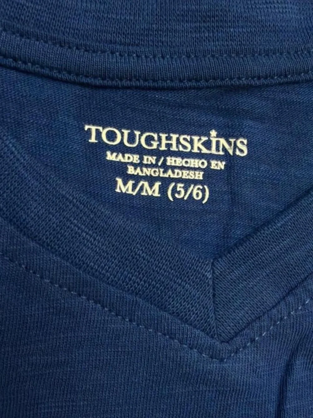 Toughskins Boy’s Dark Blue V-Neck Pocket Tee